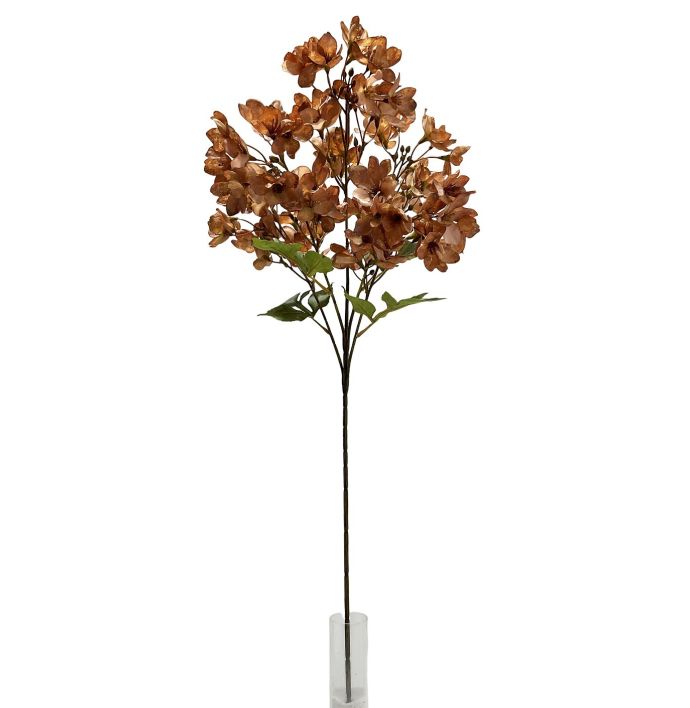 Kunstbloem Japanse krabappel 83cm taupe