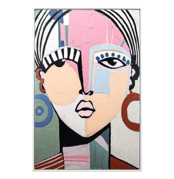 Schilderij vrouw modern 80x120cm