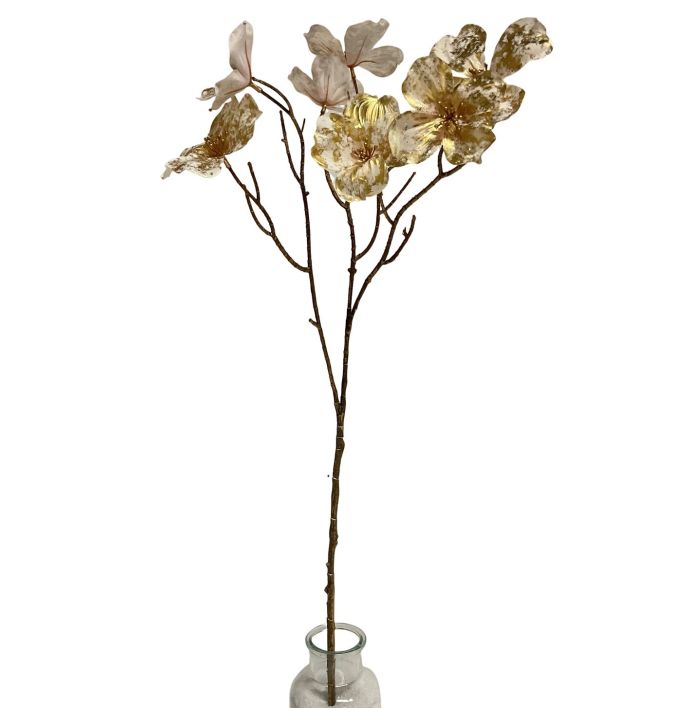 Kunsttak kornoelje glitter 74cm goud