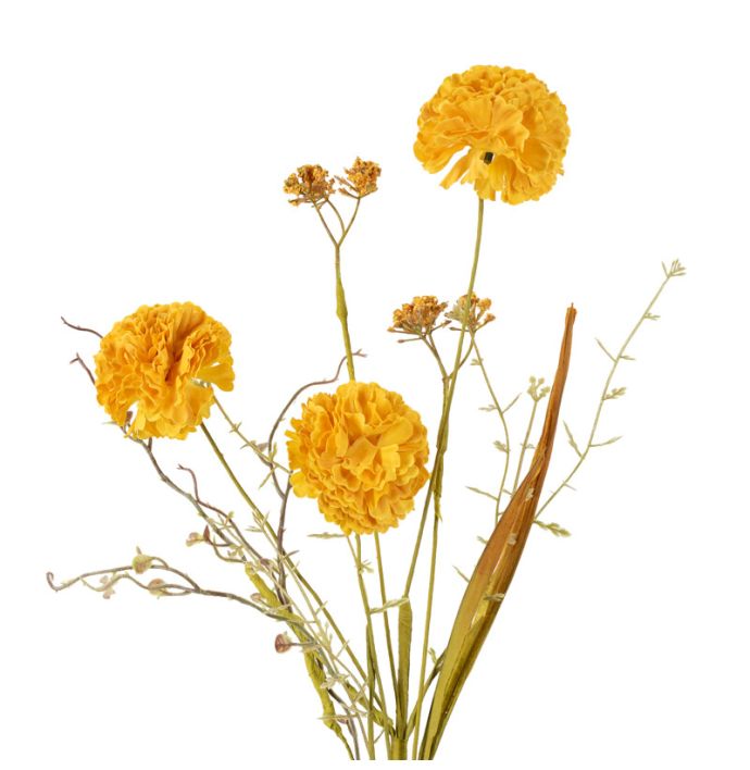 Veldboeket craspedia 74cm oranje