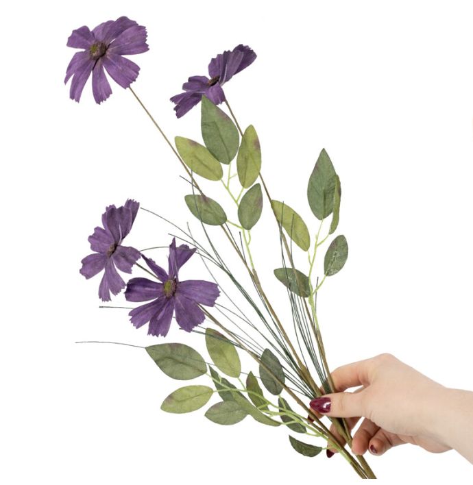 Veldboeket madelief 79cm paars