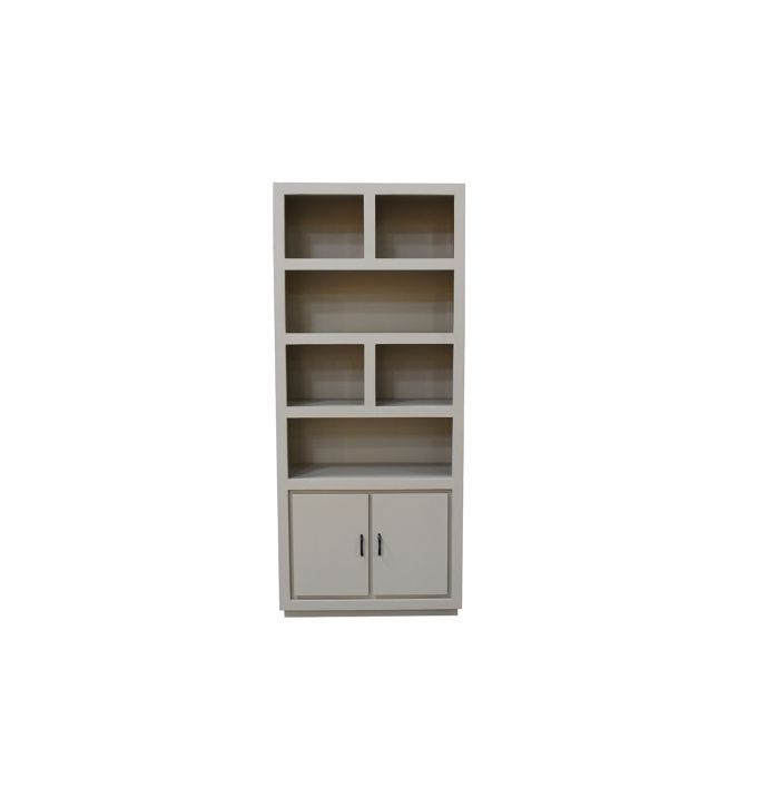Boekenkast Ubud 85cm 2-deurs, open vakken sand