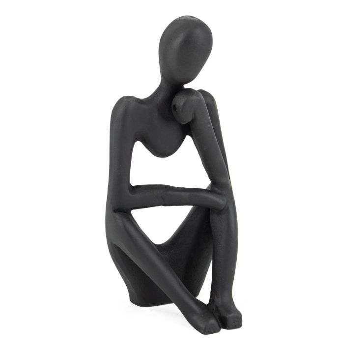 Ornament zittend zwart