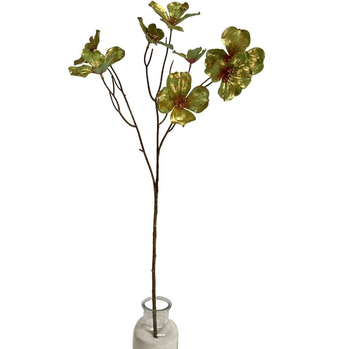 Kunsttak kornoelje glitter 74cm groen