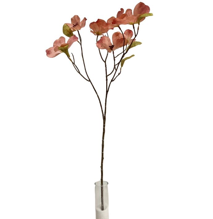 Kunsttak kornoelje 74cm roze