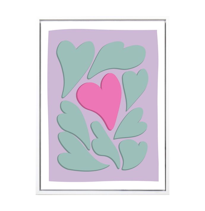 Poster in frame hearts 30x40cm