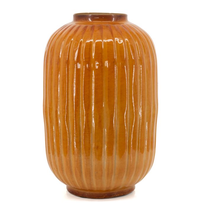 Metalen vaas tangerine