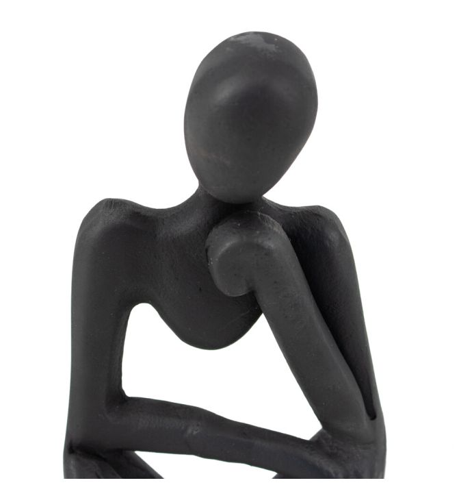 Ornament zittend zwart