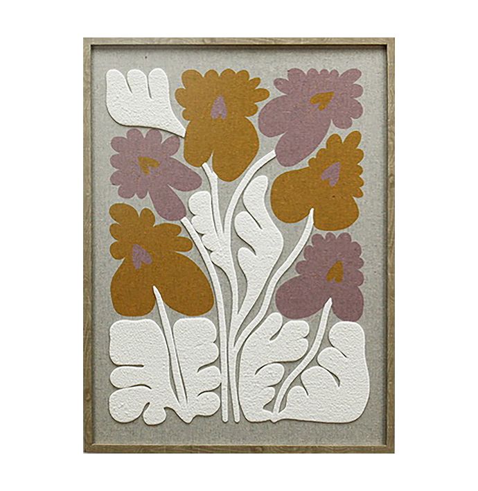Schilderij floral relief 45x60cm