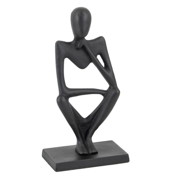 Ornament zittend zwart