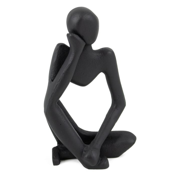 Ornament zittend zwart