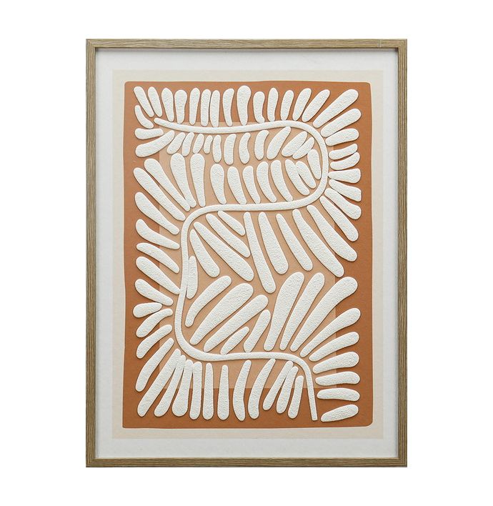 Schilderij flower met relief 45x60cm