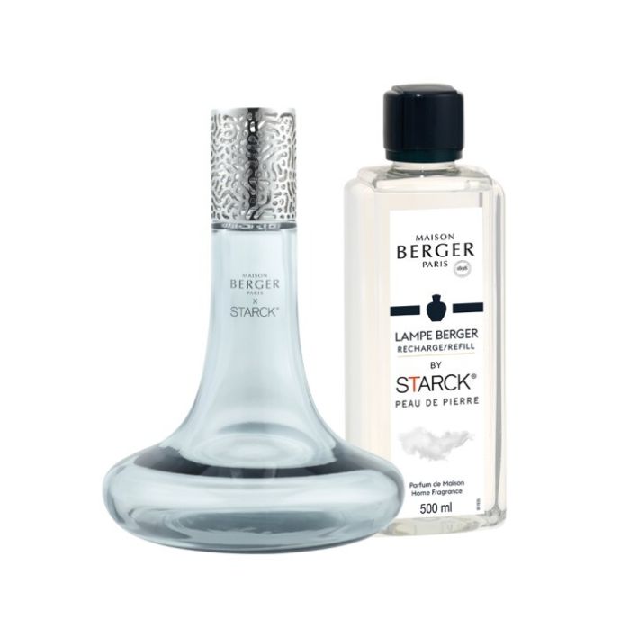 Maison Berger Geurbrander Starck Grise met 500ml Peau de Pierre