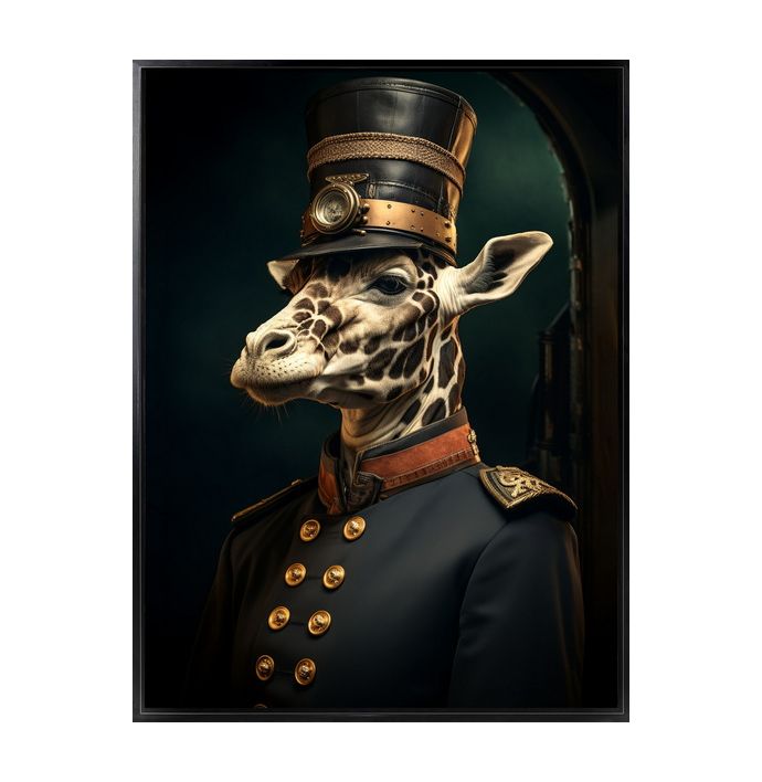 Poster in frame fancy giraffe 45x60cm