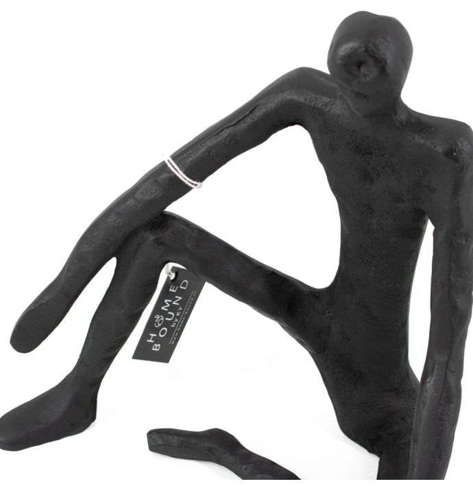 Ornament zittend zwart