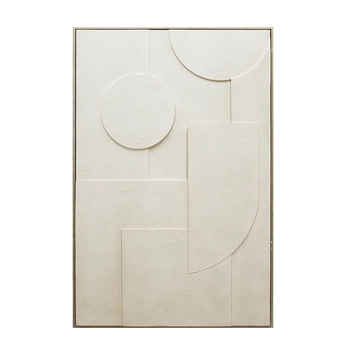 Schilderij organisch zand 80x120cm