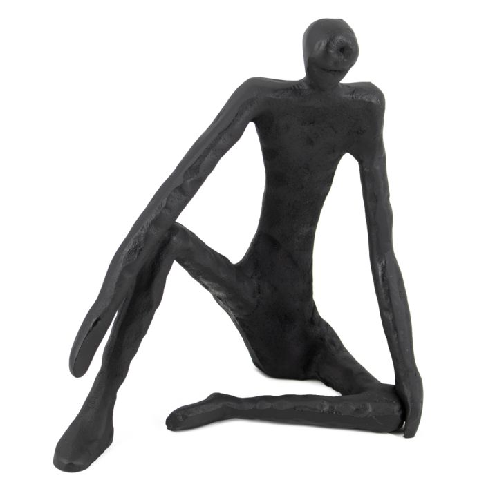 Ornament zittend zwart