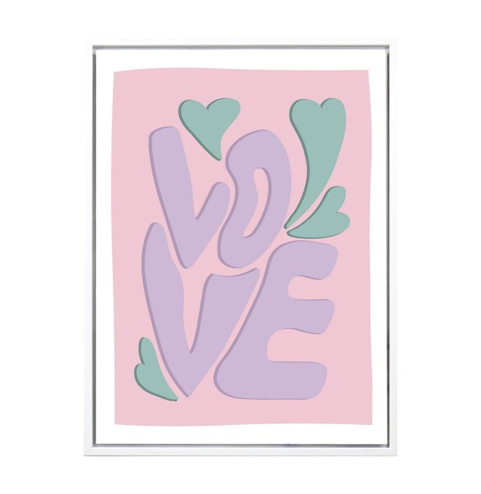 Poster in frame love 30x40cm