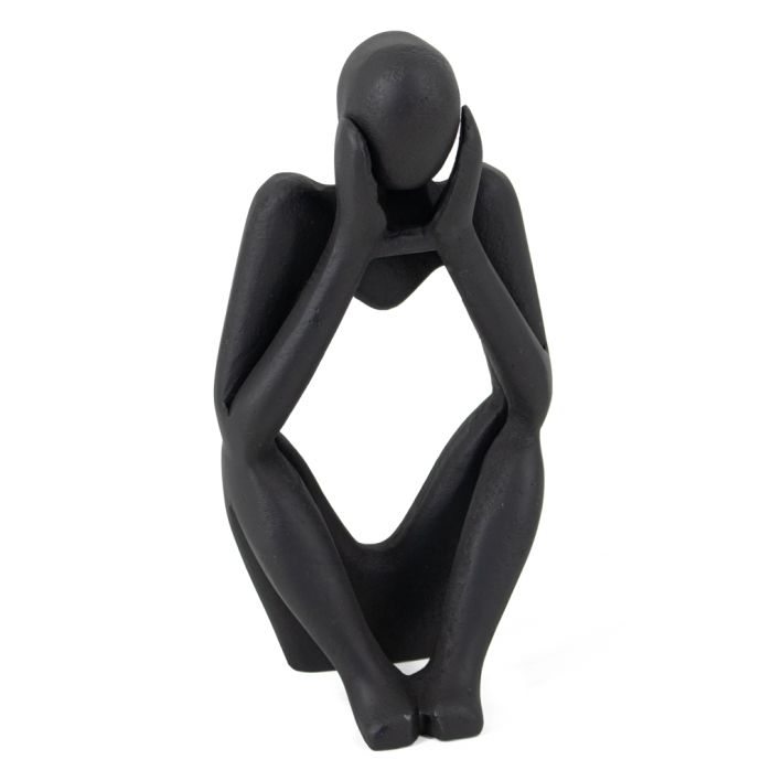 Ornament zittend zwart