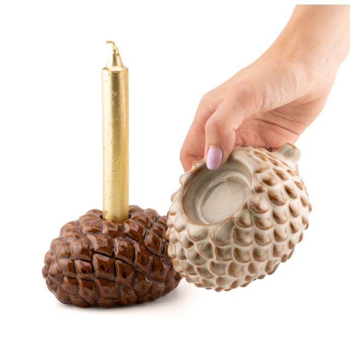 Waxinehouder dennenappel Nux