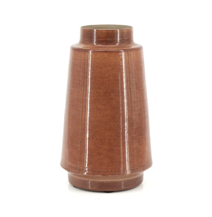 Metalen vaas Tora S amber