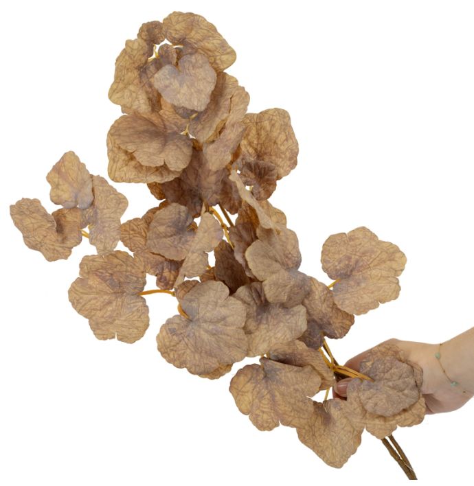 Kunstbloem Hibiscus 93cm taupe