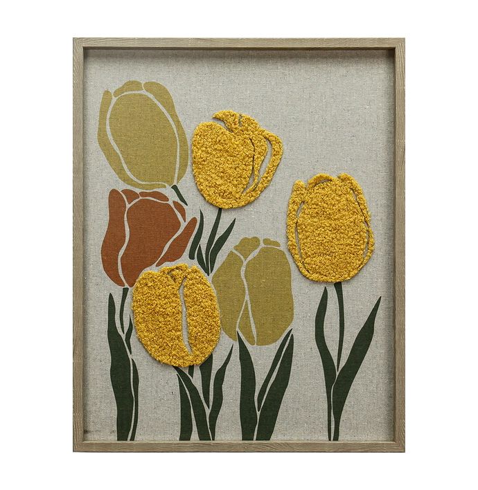 Schilderij 3D bloemen 40x50cm
