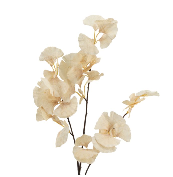 Kunstbloem Gingko 89cm off-white