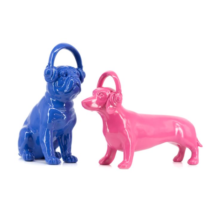 Ornament teckel Groove roze