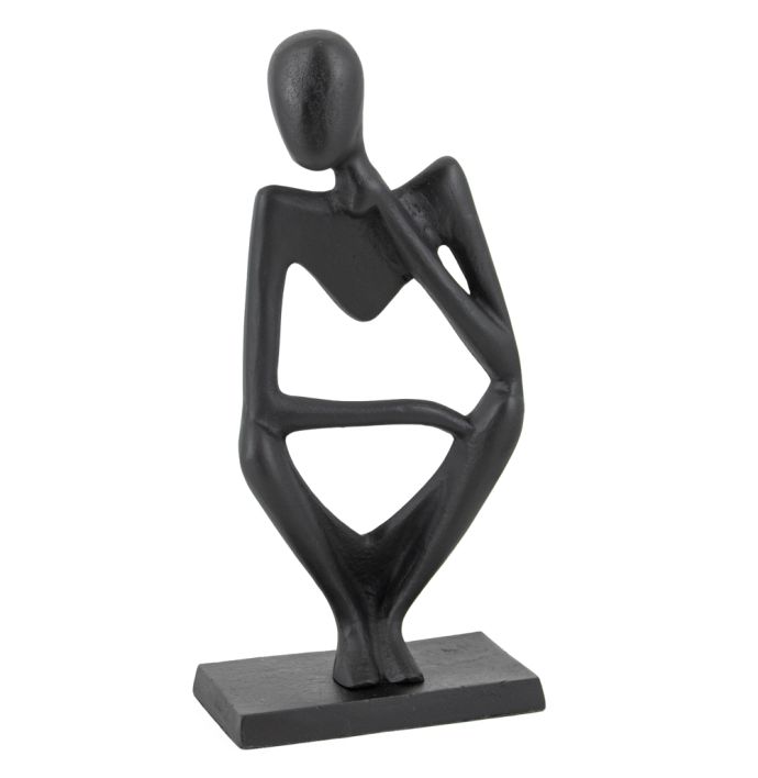 Ornament zittend zwart