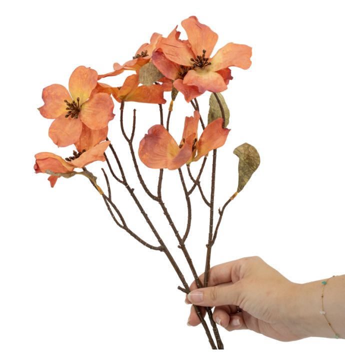 Kunsttak kornoelje 74cm oranje