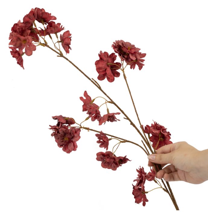 Kunsttak kersenbloesem 86cm rood