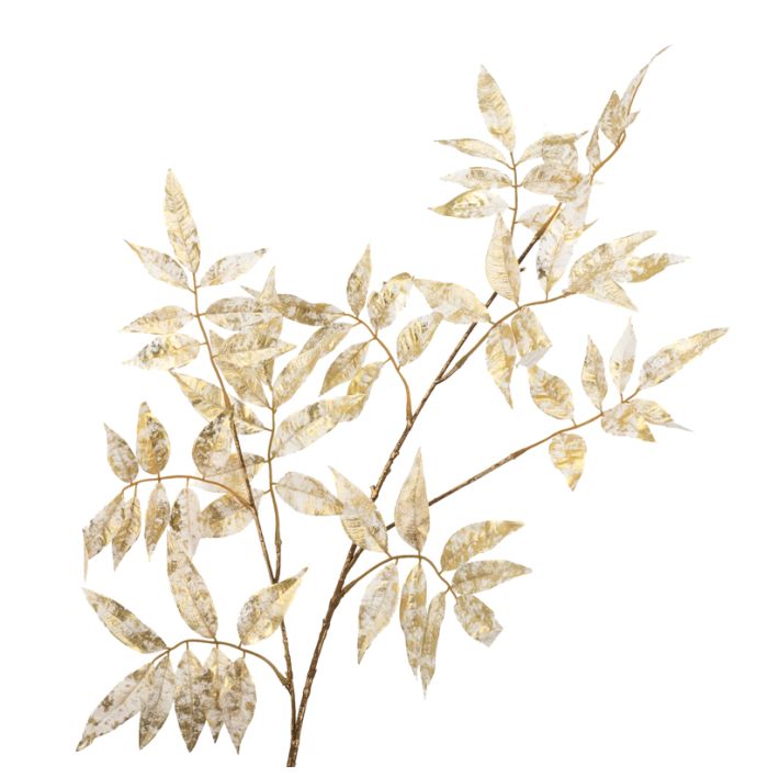 Kunsttak Den glitter 94cm goud