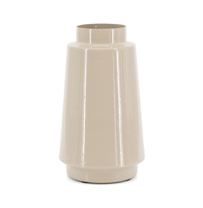 Metalen vaas Tora S glossy sand