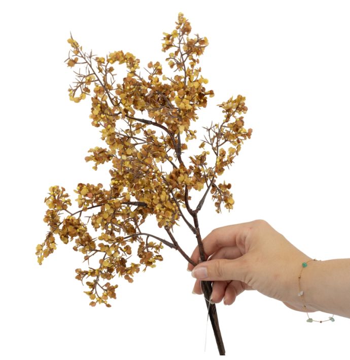 Kunsttak besjes 45cm geel