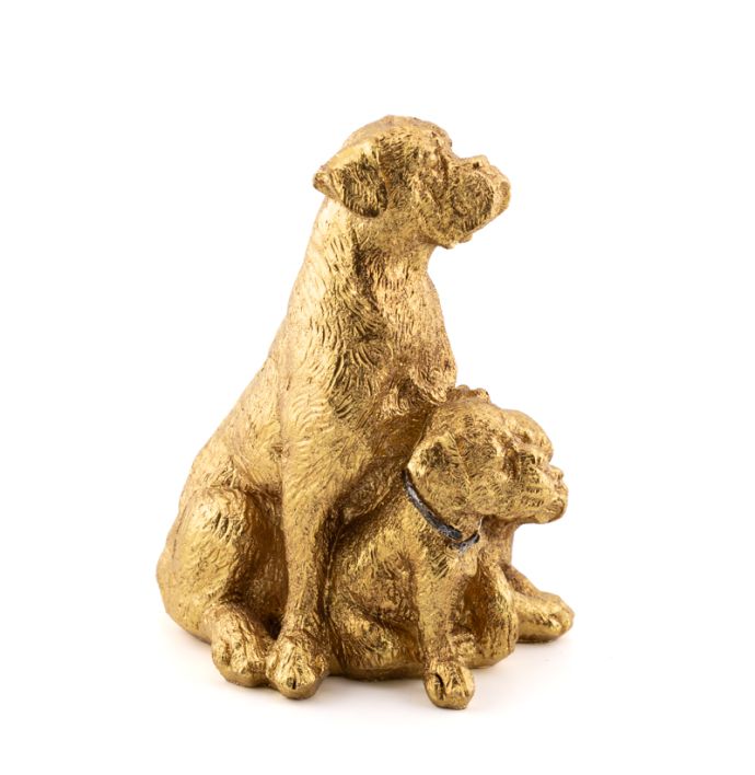 Ornament Paws honden familie goud