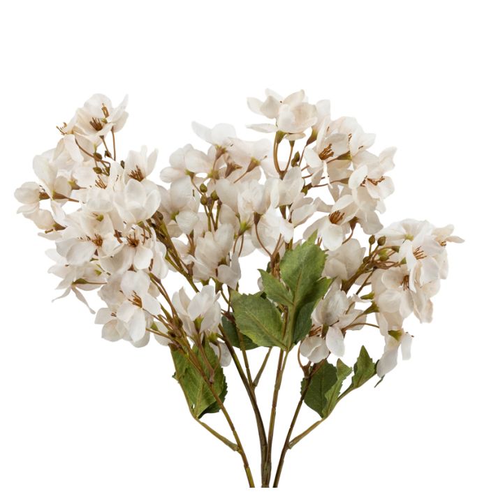 Kunstbloem Japanse krabappel 83cm off-white