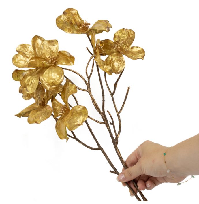 Kunsttak kornoelje glitter 74cm groen