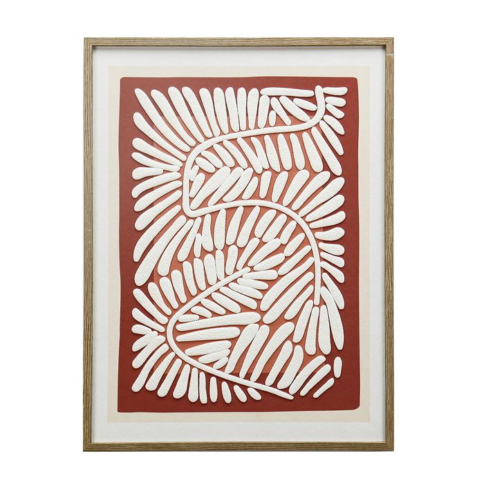 Schilderij flower met relief 45x60cm