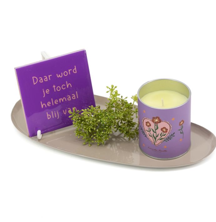 Metalen dienblad Kawa glossy sand