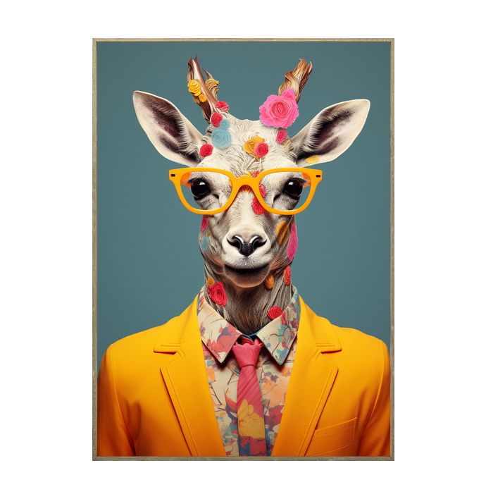 Poster in frame stylish goat 50x70cm