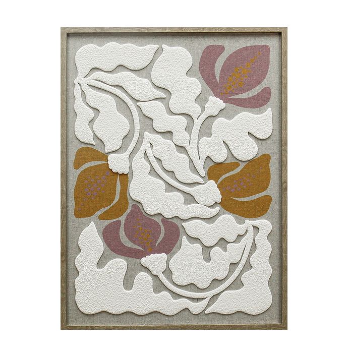 Schilderij floral relief 45x60cm