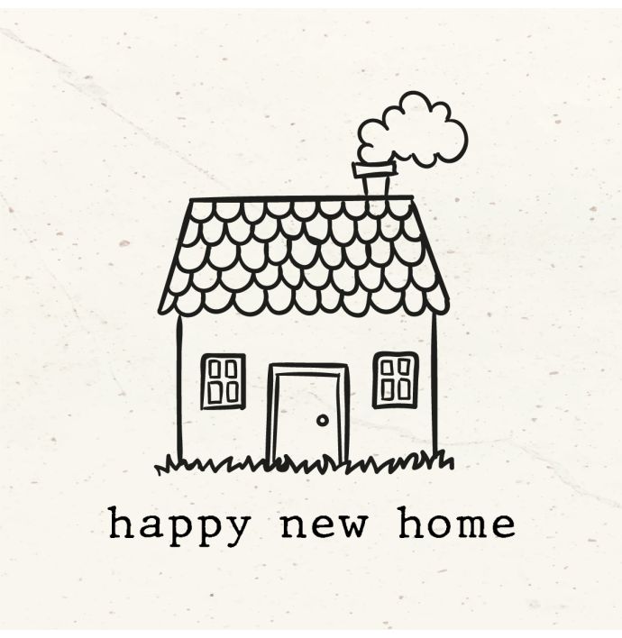 Ansichtkaart – Happy new home