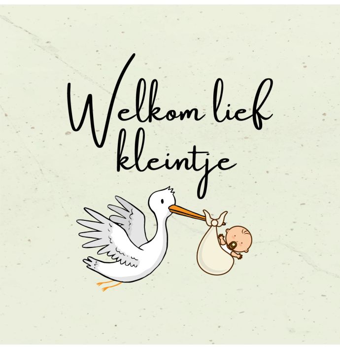 Ansichtkaart – Welkom lief kleintje