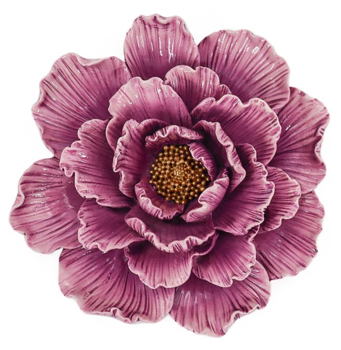 Wanddecoratie bloem paars
