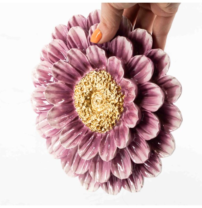 Wanddecoratie bloem paars