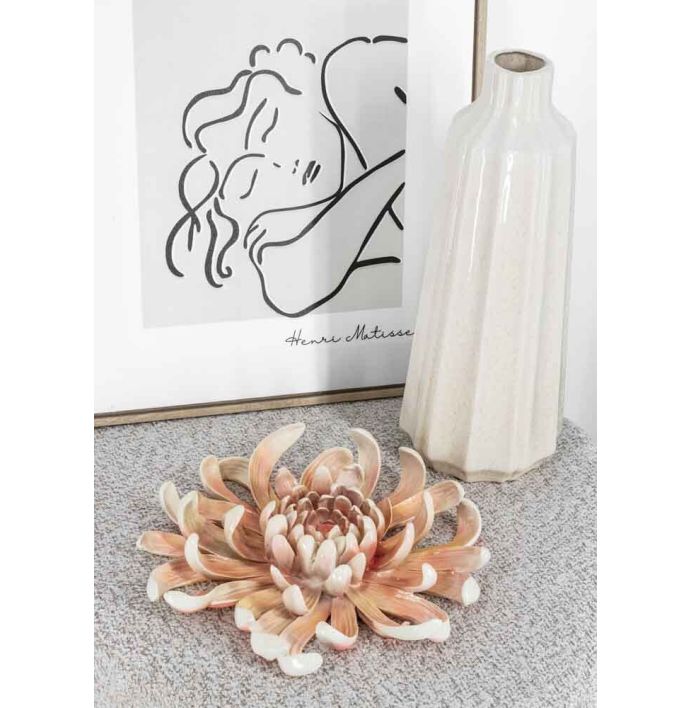 Wanddecoratie bloem oranje