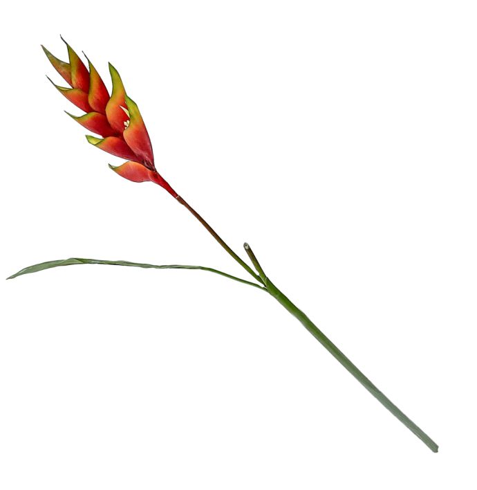 Kunstbloem Heliconia 87cm rood