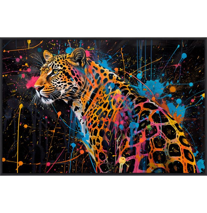 Schilderij high gloss panter