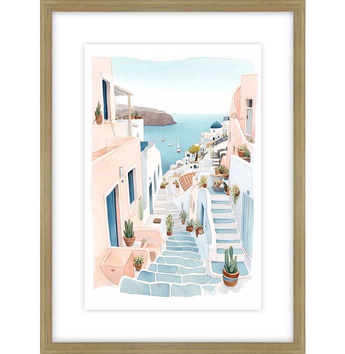 Poster in frame mediteraans